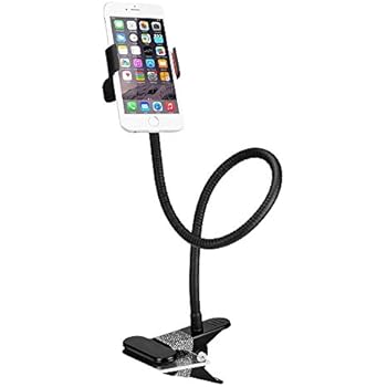 BESTEK BTIH600BK Gooseneck Phone Holder, Lazy Bracket Holder 360° Swivel for iPhone and Other Smart Phones for Bedroom, Office, Bathroom, Kitchen, Black