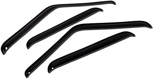 TuningPros WV-765 Window Visor Deflector Rain Guard Dark Smoke 4-pc Set