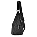 Cuteme Men's Small Canvas Military Messenger Shoulder Travel Hiking Bag Backpack (BLACK)