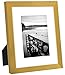 Americanflat 8x10 Picture Frame with Polished Crystal-Clear Glass - Use as 5x7 Frame with Mat or Display 8x10 Photo Without Mat - Signature Collection - Picture Frames for Tabletop and Wall - Gold