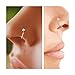 1 PC Nose Hoop Rings Thin Diamante Sterling Sliver Stud Sparkly Jewelry Accessories