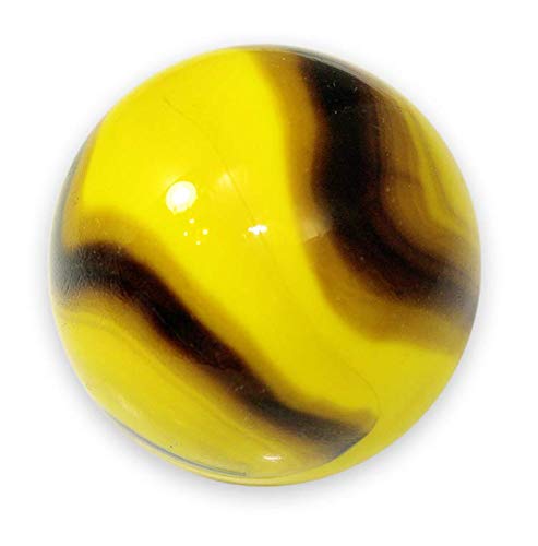 OnlineScienceMall Massive 1-5/8 Inch Glass Mega Marble (42mm Mammoth) with Stand (Bumblebee)
