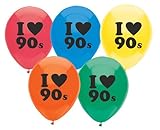 90s Balloons 10 Latex 90s Theme Balloons Assorted Colors