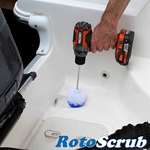 RotoScrub Boat Cleaning Drill Accessory Combo Kit – Includes 2 Drill Brushes and 6 Scrub Pads for Hulls and Decks of Fishing Boats, Kayaks, Canoes, Jet-Skis and Watercraft - Thumbnail 4