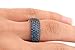 Special Design Turkish Handmade Jewelry 5 Lines Sapphire Zircon Stone 925 Sterling Silver Band Ring All Size