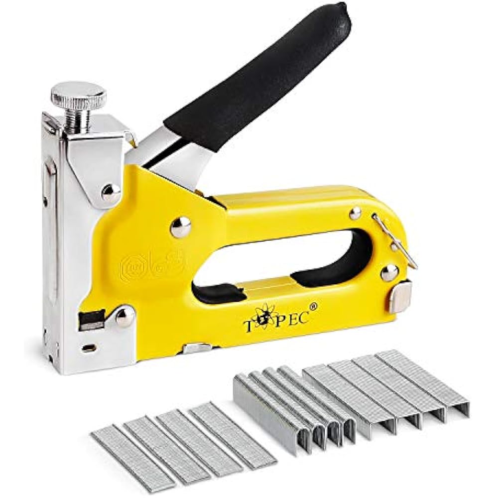 Staple Gun, 3 In 1 Manual Nail 1800 Staples Heavy Duty For Upholstery