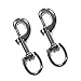 2pc ALAZCO Flag Swivel Snap Clips Hooks 3.5” Heavy Duty Spring Sturdy 200lbs Safety Load 0.78” Eyelet Capacity Flagpole Hardware Pet Leash Key Chain Leather Craft Camping Boating Tarp Cover Clips