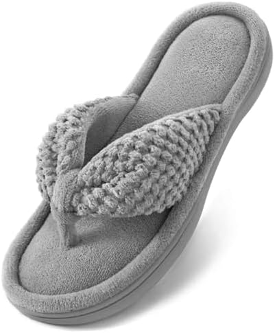 ULTRAIDEAS Women's Cozy Memory Foam Flip Flop Slipper, Ladies