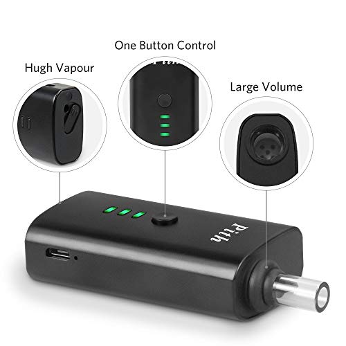 PITH Dry Herb Vaporizer Portable Vape Kit, Large 0.8ml Chamber Oven E