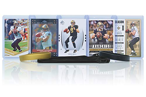 Drew Brees Football Cards Assorted (5) Bundle - New Orleans Saints Trading Cards (Best Drew Brees Rookie Card)