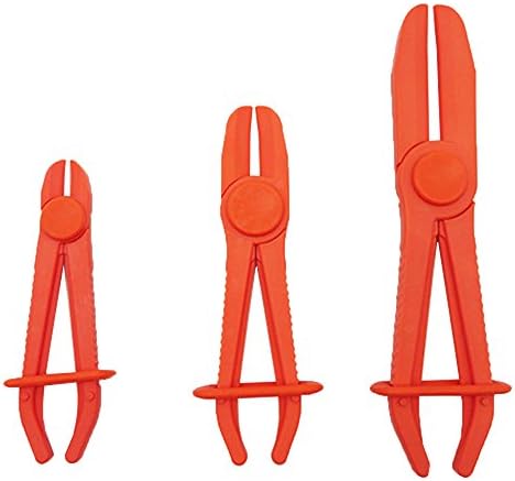 3pcs Red Flexible Hands Free Brake Hose Pipe Clamp Plier Set Flexi Hose Radiator Tool