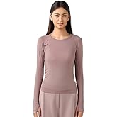 LUYAA Women's Workout Tops Long Sleeve Shirts Yoga Sports Breathable Gym Athletic Top Slim Fit