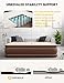 CREMAX Air Mattress with Built-in Pump, Luxury Microfiber Inflatable airbed Queen Size for Guests Home Travel