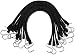 kitchentoolz 10 Pack of - 21" Inch Natural Rubber Bungee Cords with Hooks(32" Max Stretch) - Heavy-Duty Rubber Tarp Straps, Tarp Tiedown Bungee Straps