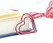 Funnylive Red Heart-Shaped 25x25 mm Teacher Gift Quality Paper Clips DIY Creative Bookmarks Tough Stainless Steel