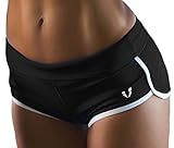 FIRM ABS Women's Tights Capri Yoga Running Workout Leggings Pants, Black/White, Small