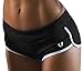 FIRM ABS Women's Tights Capri Yoga Running Workout Leggings Pants, Black/White, Small