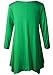 LARACE Women Plus Size 3/4 Sleeve Tunic Tops Loose Basic Shirt (3X, Forest Green)