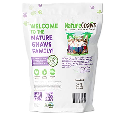 Nature Gnaws Yak Chews for Large Dogs Premium Natural Hard Cheese