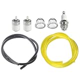 Hipa 791-182353 Fuel Line Kit for MTD Troy-Bilt TB144 TB26CO TB26TB TB415CS TB425CS TB465SS TB475SS TB490BC Yard Man YM141 YM21SS YM26BC YM26CO YM26CS YM260CS Trimmer with Primer Bulb Tune Up Kit
