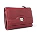 Leather Clutch Wallets for Women - RFID Blocking Slim Wallet in Red