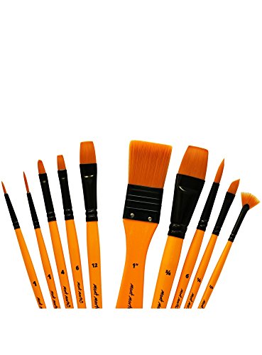 Mont Marte Pinselset für Acrylfarben â 10 Taklon-Pinsel in Pinseltasche â Ideales Pinsel Set für Acrylmalerei â Für Anfänger, Profis und Künstler – Bild 7