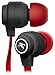 Sentey® In-ear Headphones Earphones Amplitude X180 (Black/red) with In-line MIC Ls-4105 Earbuds Better Bass Match Any Apple Iphone Ipad Ipod Smartphone Samsung Galaxy and Music Player - Gaming or Music Use Best Match Earphones in Ear Pc and Music Headset for Men / Woman / Girls and Boys / Kids