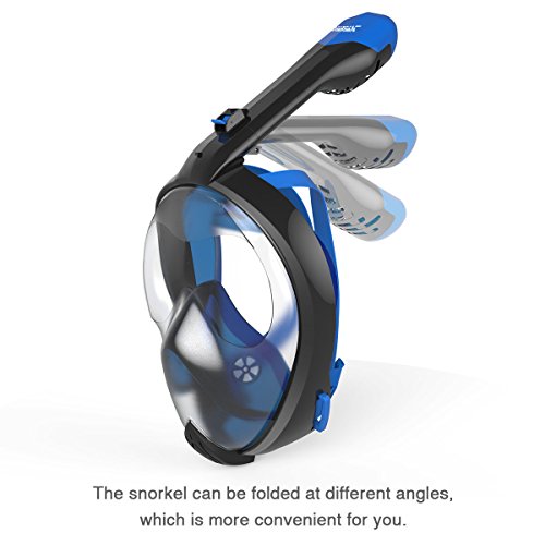 SEABEAST AF90 Full Face Snorkel Mask, Real AntiFog Snorkeling Mask