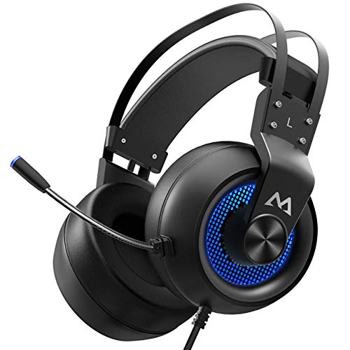 Mpow EG3 Pro Gaming Headset with 3D Surround Sound, PS4 Xbox One Headset with Noise Cancelling Mic, Gaming Chat Headset, Over-Ear Gaming Headphones for PC, Xbox One, PS4, Nintendo Switch (Best Wired Xbox 360 Headset)