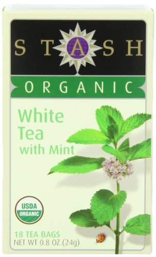 UPC 077652083101, Stash Tea Organic White Tea with Mint, 18 Count Tea Bags in Foil (Pack of 6)