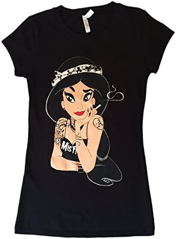Princess Jasmin Misfits Tattoos Disney Punk T-shirt New (medium)