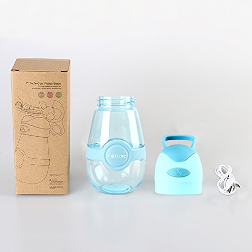 Kids Water Bottle Sport Water Bottle with Cooling Fan Outdoor Water Bottle with Handle for Kids Best Use for Outdoor Activities, School, Gym - Thumbnail 6