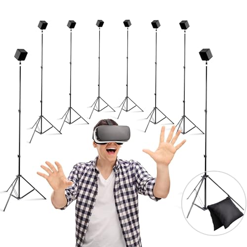 Skywin VR Tripod Stand, HTC Vive Base Station Compatible Sensor Stand and Base Station Mount for Vive Sensors or Oculus Rift Constellation (8 Stands)