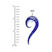 Spiral Glass Ear Tapers 00 Gauge Blue Ink Glow in the Dark with Plugs (10mm) - 4 Pieces