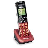 VTech CS6409-16 Accessory Cordless Handset, Red | Requires a VTech CS6419 or CS6429 Series Cordless Phone System to Operate