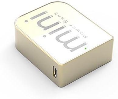 Teckology mini 1,800mAh metalic external portable USB port power bank charger key chain for Apple and Android smartphones Golden