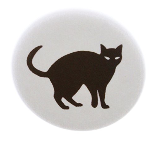 A&T Designs QTY 10 Classic Sleek Black Cat 1.25" Pinback Buttons Pins Halloween