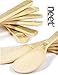Neet Unshaved Organic Bamboo Cooking Utensils - 7 Piece Set Utensil Holder Organizer - Rice Paddle - Wooden Cooking Spoon & Spatula Kitchen Unique Wood Gift Idea