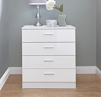 Home Source Chest Of Drawers White Gloss Bedroom Furniture 4