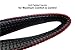 GoDoggie - New - Intro Offer - Reflective Dog Leash, Improved Dog Visibility & Safety, Reflective Stitching, D-Ring, Padded Comfy Handle, Innovative Design, Premium Quality, RED LARGE