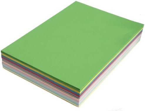 A4 250 Sheets Mixed Assortment Coloured Paper Card 160gsm Ream-Wrapped