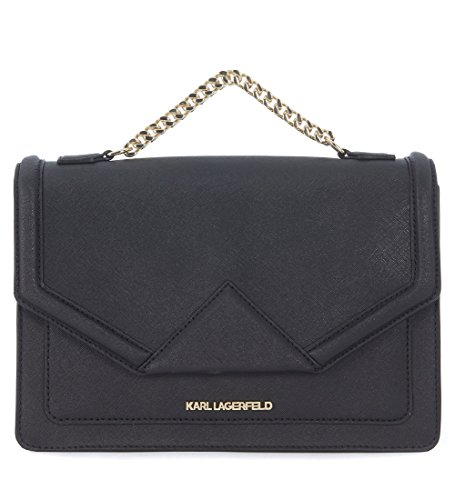 Karl Lagerfeld Women's Karl Lagerfeld Klassic Black Saffiano Leather Handbag Black