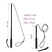 ANG Dog Flirt Pole,Extendable Dog Teaser Wand with 2 Replacement Chew Tail Rope,Interactive Dog Outdoor Toy for Training,Exercising(Black Small)