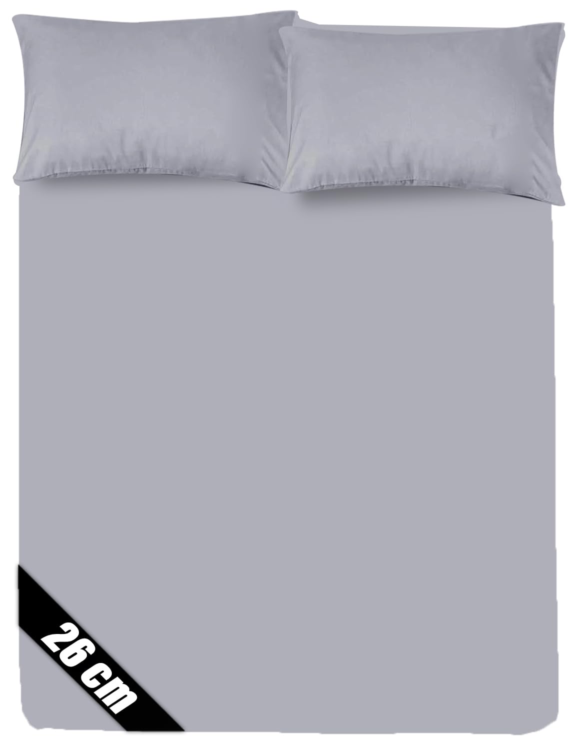 Sunshine Comforts Microfiber Fitted Sheets Super King Size Breathable, Anti Wrinkle 26cm Deep Pocket Bed Sheets Silver Bedding & Linen 183 X 200 CM Super King Fitted Sheet