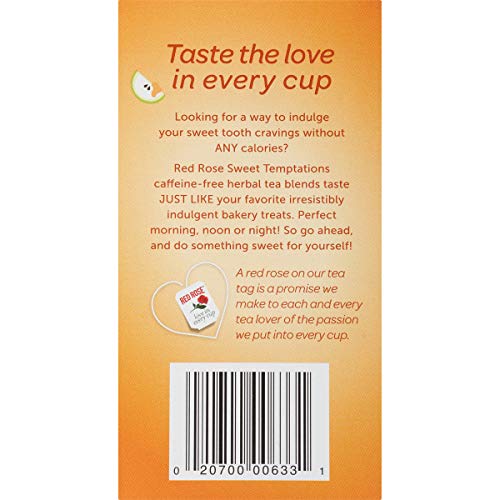 Red Rose Teas Sweet Temptations Tea, 6 Boxes of 18 (108 Tea Bags