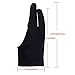 Mudder Tablet Glove Artist Anti-fouling Drawing Glove for Tablet, Pad and Art Creation, Black, 2 Pieces