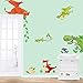 MLM Cute Cartoon Colorful Dinosaur Zoo Children's Room Decor Kindergarten Boys And Girls Bedroom Furnished Cartoon Sticker Removable Vinyl Wall Stickers