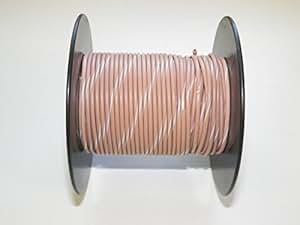 Amazon.com: Tan/White Striped, 18 GA AWG GXL Wire, 100' Spool, For