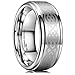King Will 8mm Mens Tungsten Carbide Ring Laser Celtic Knot Polish Edge Wedding Band Size 7-14