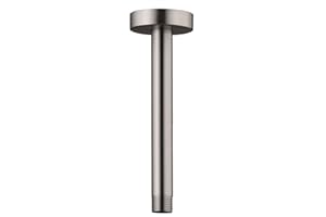 ENOUGHMEN Ceiling Mount Shower Arm with Flange for Rain Shower Head,Stainless Steel Straight Arm for Fixed Shower Head,6 Inch Brushed Nickel